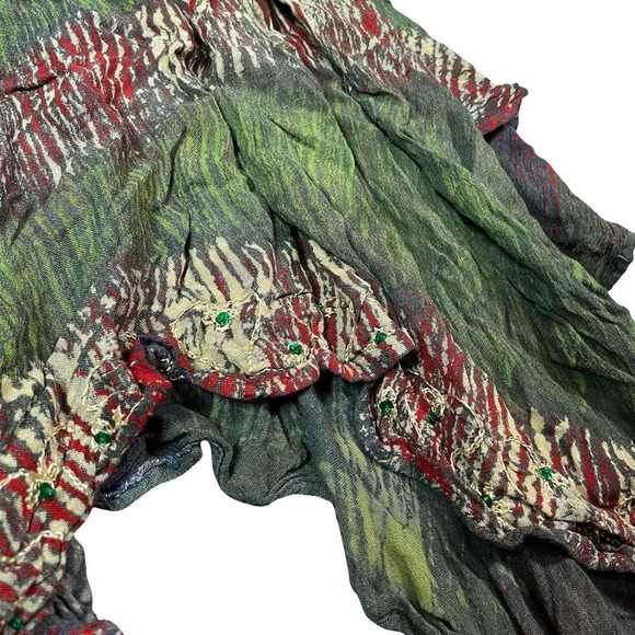 Boho Indie Fairycore Flowy Sequined Halter Dress Size Large - Picture 6 of 8